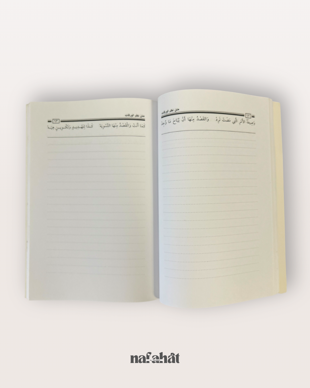 Nazm al Waraqât (format annotations) - نظم الورقات