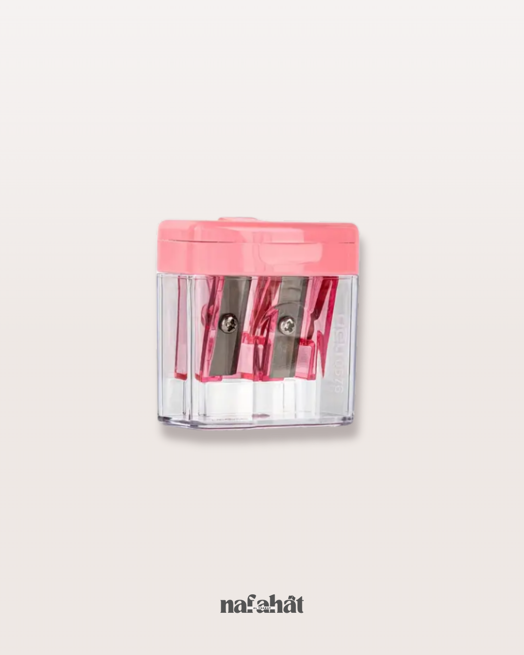 Taille-crayon rose en boîtier