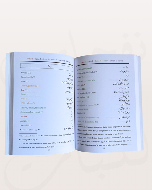 Lexique de tous les mots des Tomes de Médine - Classé par couleur et ordre alphabétique