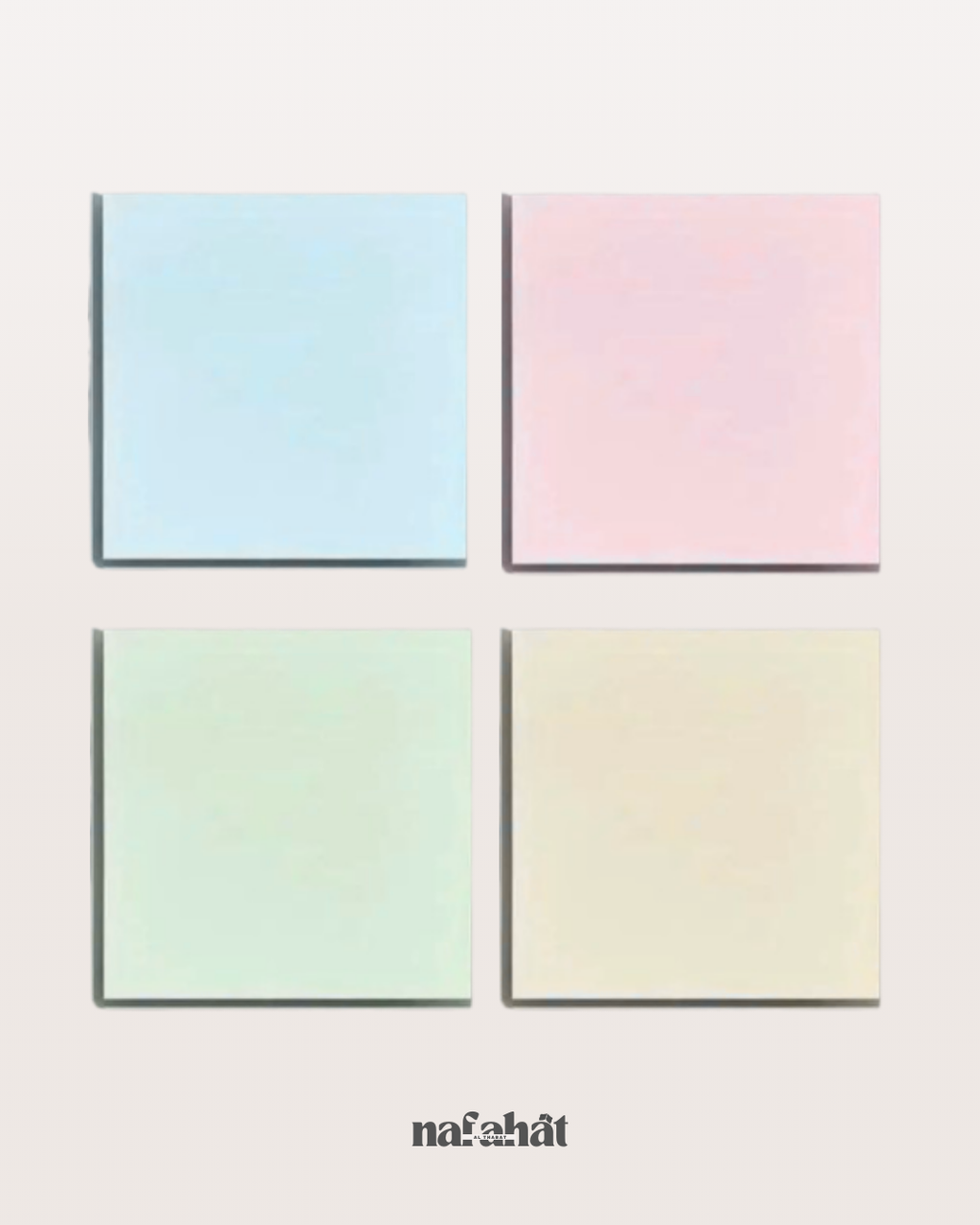 Bloc de grands Post-it carrés – 100 pièces