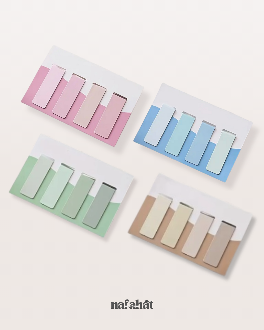 Set de 4 Marque-pages magnétiques (couleur au choix)