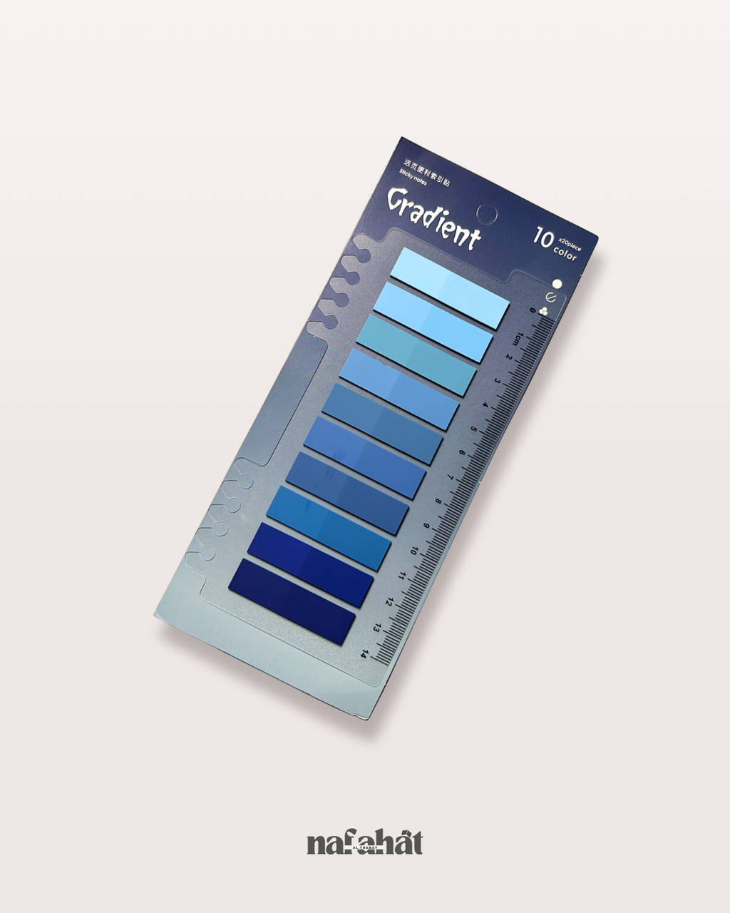 Set de 200 post-it rectangulaires gradués - Couleur au choix