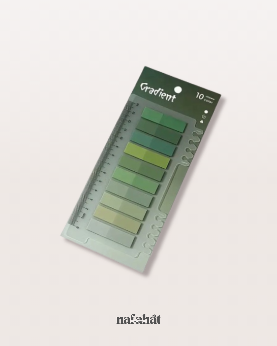 Set de 200 post-it rectangulaires gradués - Couleur au choix