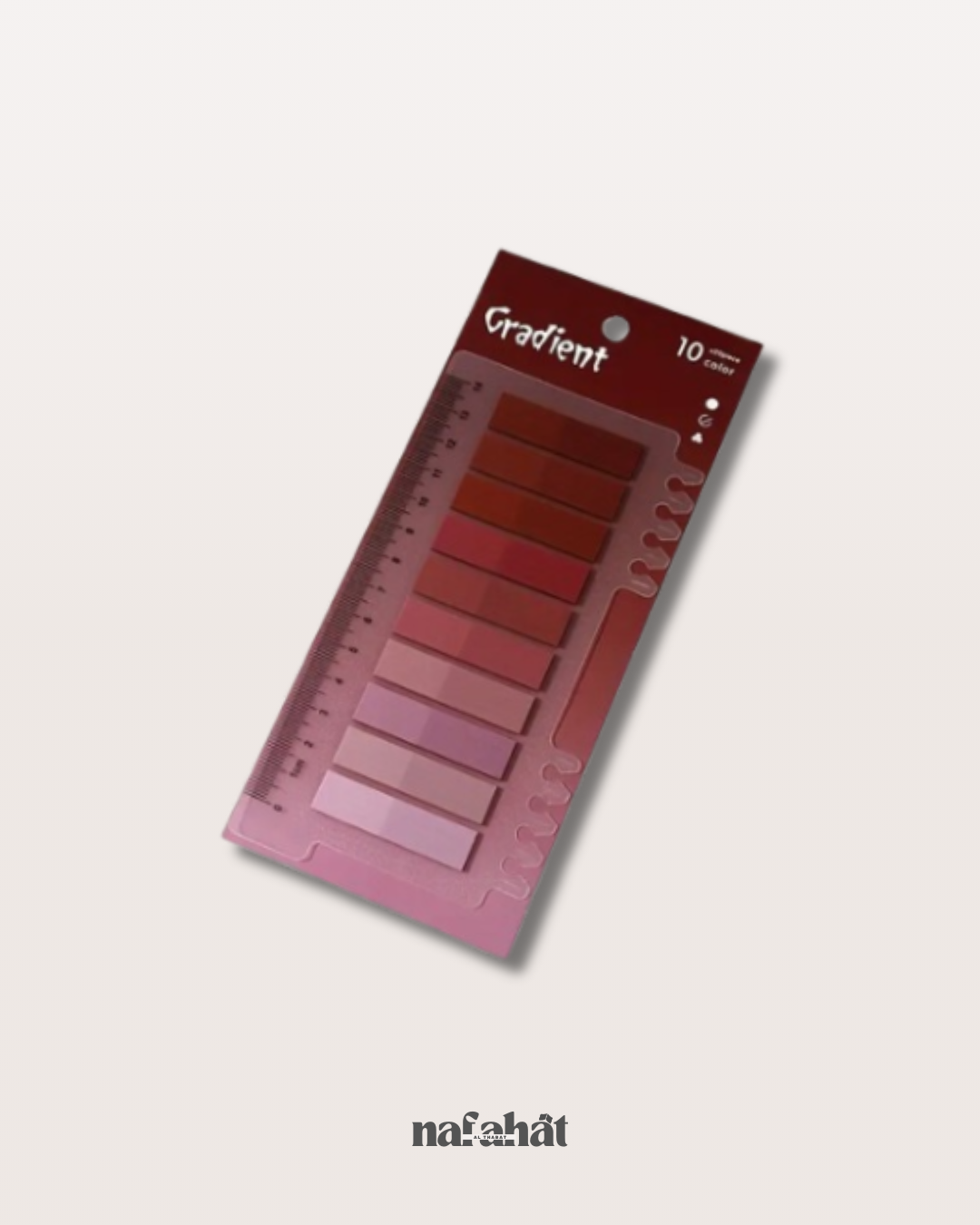 Set de 200 post-it rectangulaires gradués - Couleur au choix